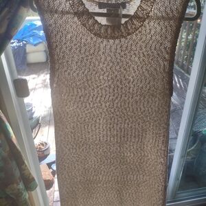 Ivory Sleeveless Knit Dress
